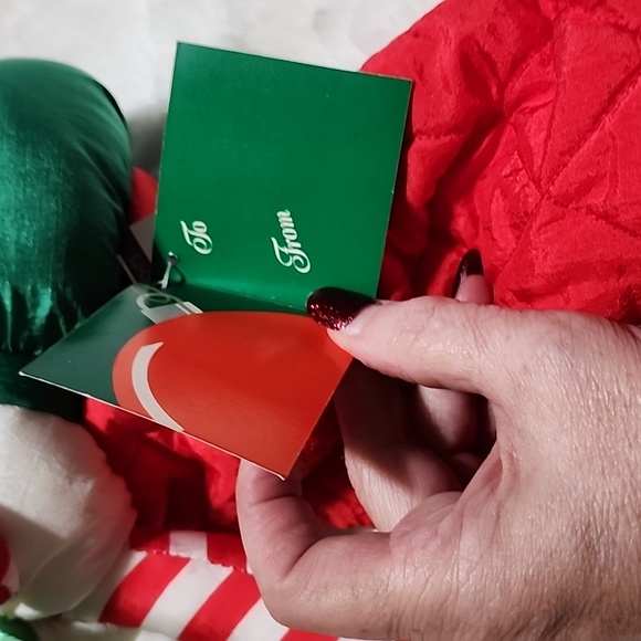 CHRISTMAS STOCKING TEDDY BEAR 🧸 🐻 WITH JINGLE BELLS 🔔. - Picture 6 of 9